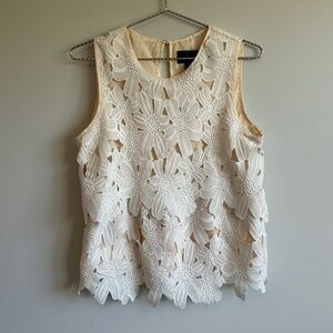 Layered lace tank top by Dolce Vita, Ivory, size M